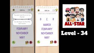 Brain Test All Star Level 34 Which one is the last month? Profile