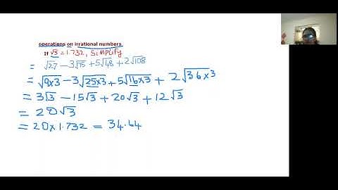 Operations on Irrational Numbers  - Addition and Subtraction