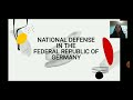 Judiciary and national defence of the federal republic of germany