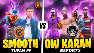 @smoothsneaky6998 Vs @gwkaranyt Squad 🥵 Nonstop 🤪 Reaction On Smooth 😯 Garena - Free Fire 🔥