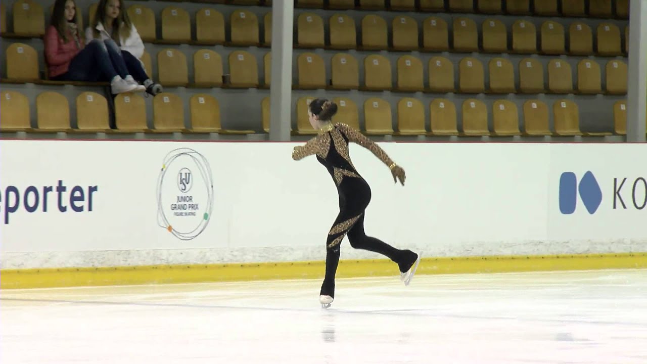 ISU 2015 Jr. Grand Prix - Riga Ladies Short Program Amelia SADLER AUS
