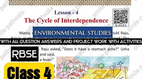 RBSE Class 4 Evs lesson 4 the cycle of interdependence question answers and project work