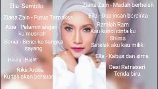 12 lagu balada menggamit kenangan oleh Ella Ziana Zain Azie Haida Nike Ardilla Sonia Ramlah Ram.