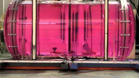 Mixing time analysis by adding NaOH into a horizontal glass tank