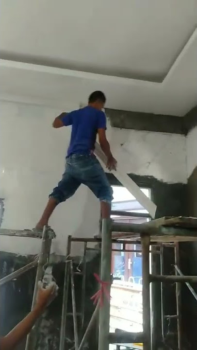 cara mudah pasang lis gipsum plafon