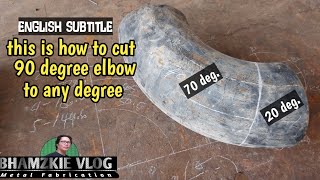 HOW TO CUT 20 DEGREE ELBOW FROM 90 DEGREE@bhamzkievlog5624