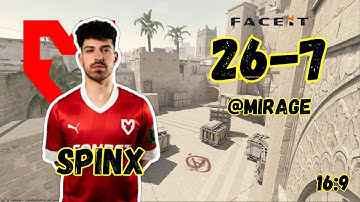 CS2 POV Spinx MOUZ (26/7) - Mirage - FACEIT - 16:9