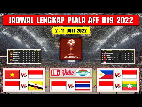 Jadwal Piala AFF U19 Championship 2022 Live Indosiar ~ VIETNAM VS INDONESIA | INDONESIA VS THAILAND