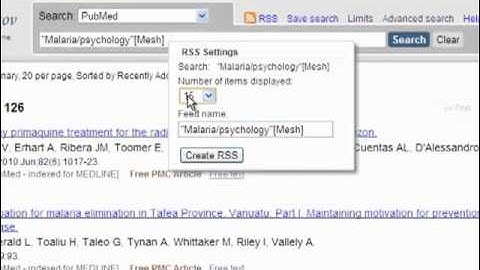 Using PubMed RSS