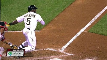 WSH@PIT: Harrison lines a run-scoring single to right