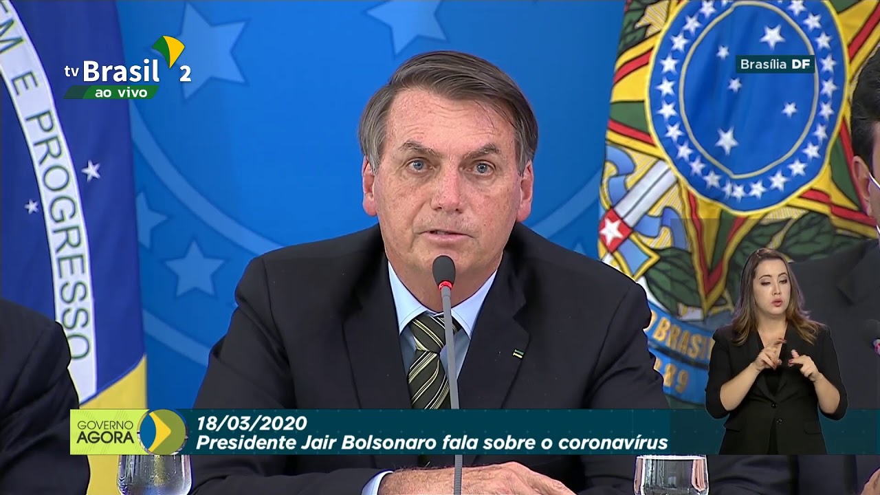 Presidente da  República, Jair Bolsonaro, realiza coletiva sobre o coronavírus
