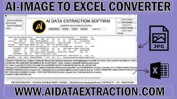 How To Convert Image Files into Excel Files | Image Files To Xlsx Files Conversion Software