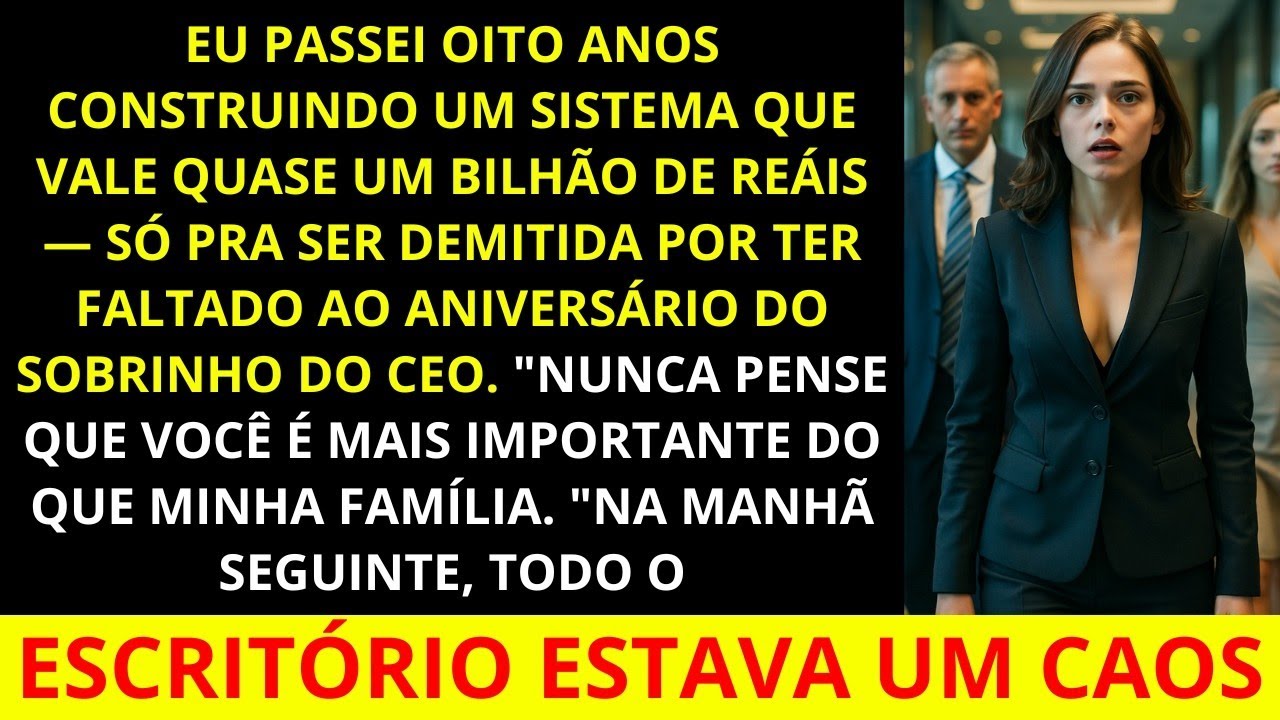 Fui DEMITIDA pelo SOBRINHO do CEO… só porque não fui na FESTA DELE!  Mas agora eu sou DONA do 1