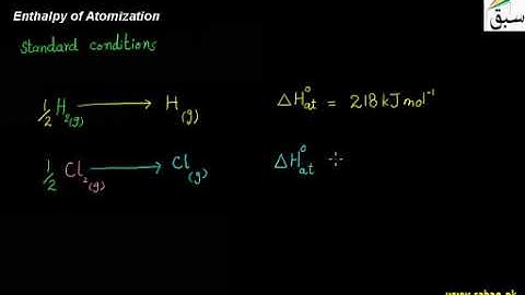 Enthalpy of Atomization   | 1st year Chemistry | swap education portal