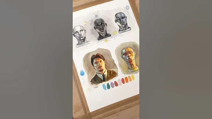 Light and shadow💡🎨 #watercolortutorial #paintingtutorial #watercolor #watercolorportrait