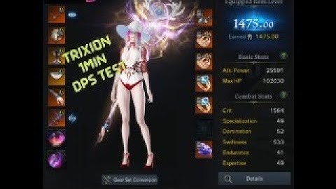 Lost Ark / 1475 casting reflux sorceress / 1 min dps test Trixion