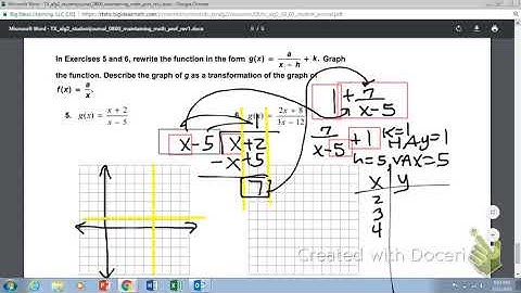 Algebra 2 Lesson 8.2 part 3 Graphing Rational Functions