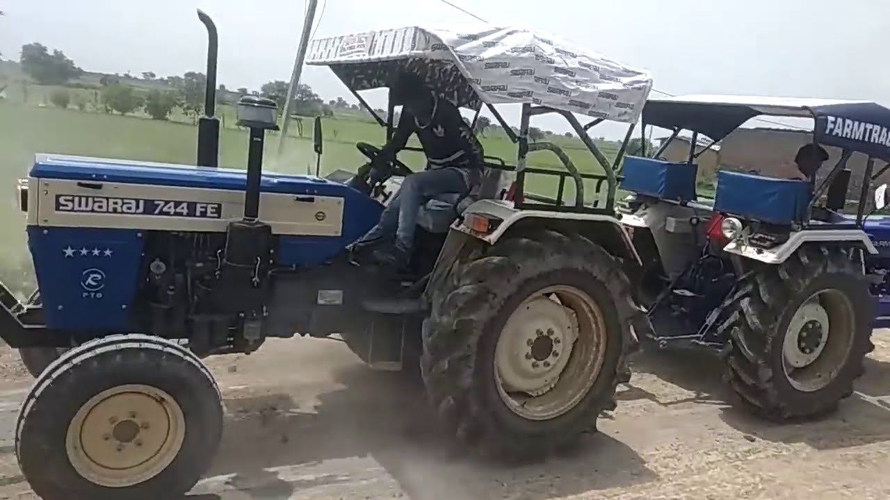 Swaraj 744 Fe VS Farmtrac 60 Supermaxx Tochan Muqbala 2021   Swaraj  tractor  farmtrac  Tochan