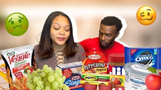 My boyfriend tries my WEIRD AND NASTY pregnancy cravings !