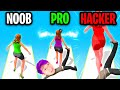 NOOB vs PRO vs HACKER In GIRL RAGE!? (FUNNY APP GAME!)