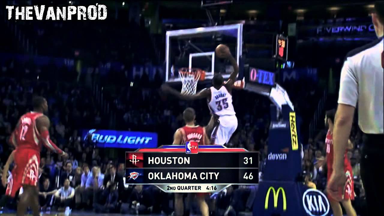 KD BIG dunk on James Harden! YouTube