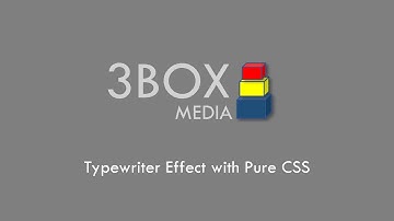 Typewriter Effect with Pure CSS/HTML