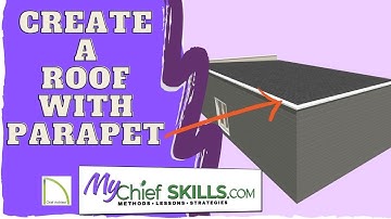 How to create a Parapet Wall and a sloping Roof using Chief Architect X12 - Revised