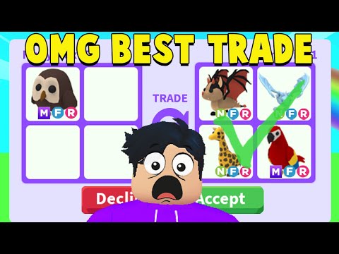 Trading In most richest Server In Roblox Adopt Me Ever Mega Trades 