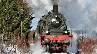 A small steam locomotive sensation  winter steam with 78 468 in the Black Forest and on the Alb
