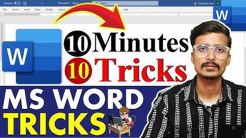 🔥Top 10 MS Word Tricks in 10 Minutes | Microsoft Word Tips & Shortcuts in Hindi