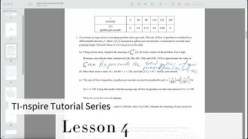Calculus BC TI-nspire Tutorial: Solving an Actual AP Test Problem (Corrected)