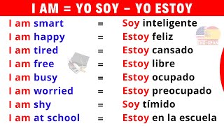 46 Frases con (I am) = (Yo soy - Yo soy) en Inglés y Español para principiantes