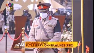 The late former president J.J Rawlings' body laid in state