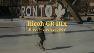8 Minutes of Relaxing Street Photography POV  Nathan Phillips Square, Toronto (with Ricoh GR IIIx)