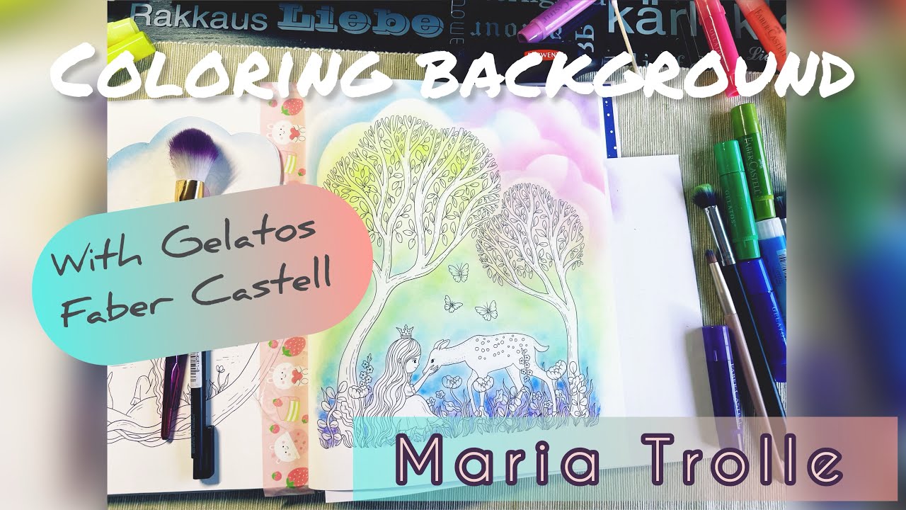 Coloring Background 🌈 with GELATOS Faber Castell