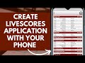 How to create football livescores app with your phone livescores application appcreator24com