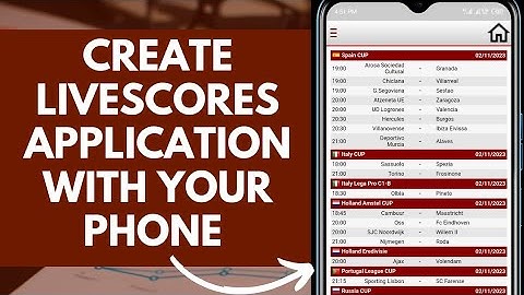 How to Create Football LiveScores App with your Phone// LiveScores Application -Appcreator24.com