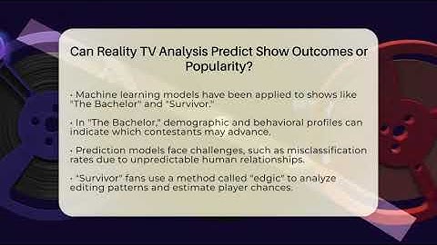 Can Reality TV Analysis Predict Show Outcomes or Popularity? - The Reality Radar