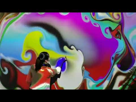 Interactive wall projection for exhibitions   T-series hand touch interaction