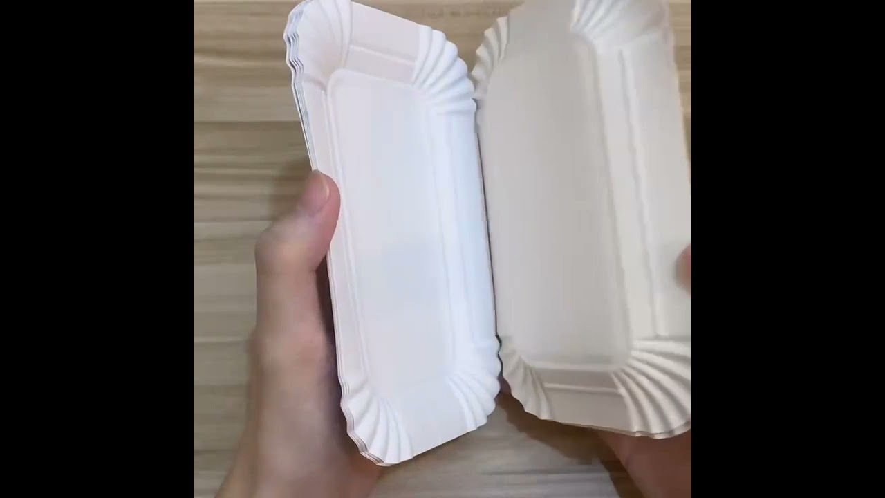 Birthday Party Paper Plate 10pcs Disposable Rectangle Paper Plate长形纸碟 Pinggan Kertas Pakai Buang