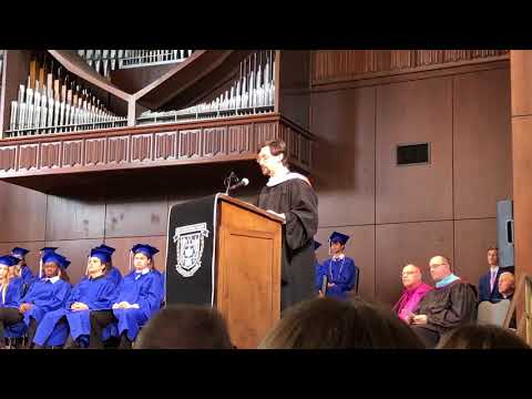 Saint Francis Catholic Academy Principal, Jason Acosta, speaks about the Class of 2018