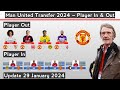 Manchester united transfer 2024  player in  player out with haller  update 29 january 2024