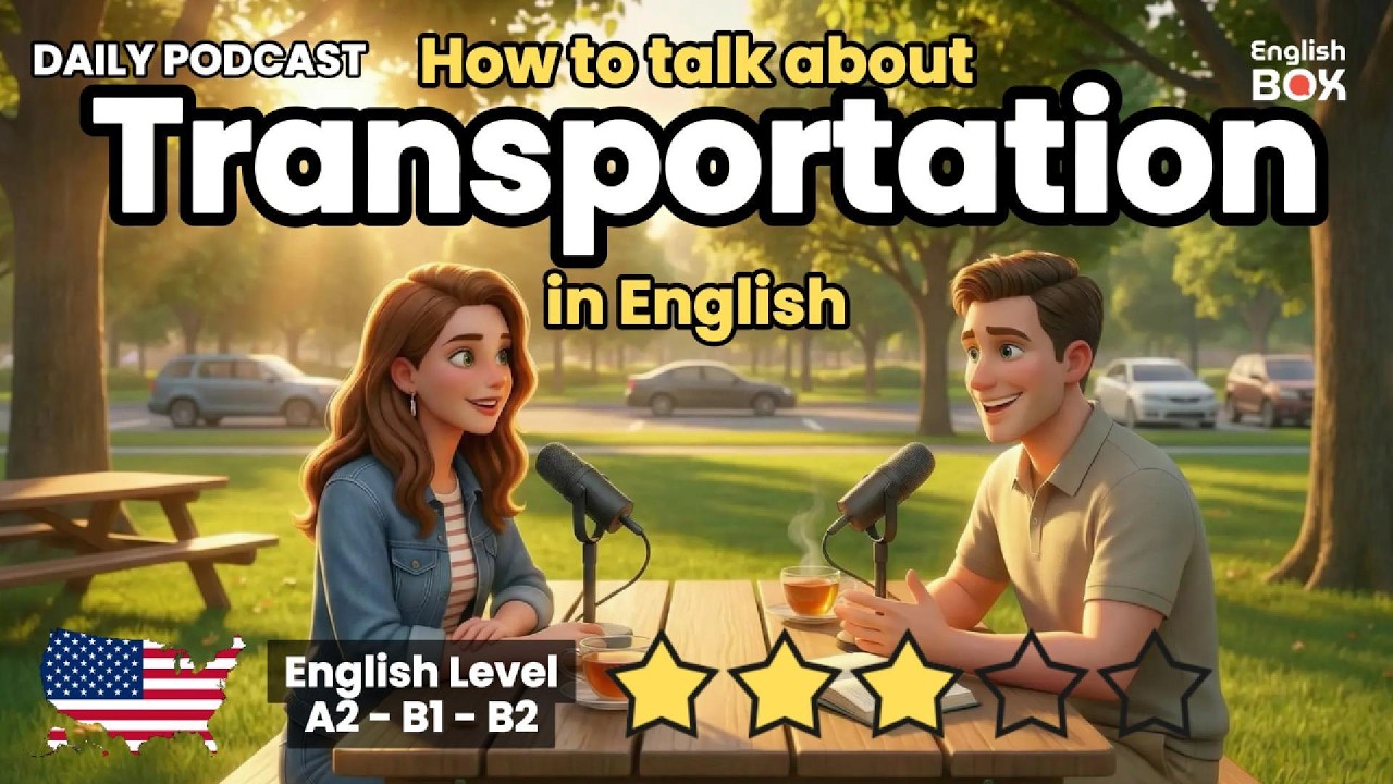 How to Talk About Daily TRANSPORTATION in English | English Conversation Practice | English Box