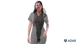 Pewter Scrubs for Womens elevated v neck scrub top : Adar Uniforms