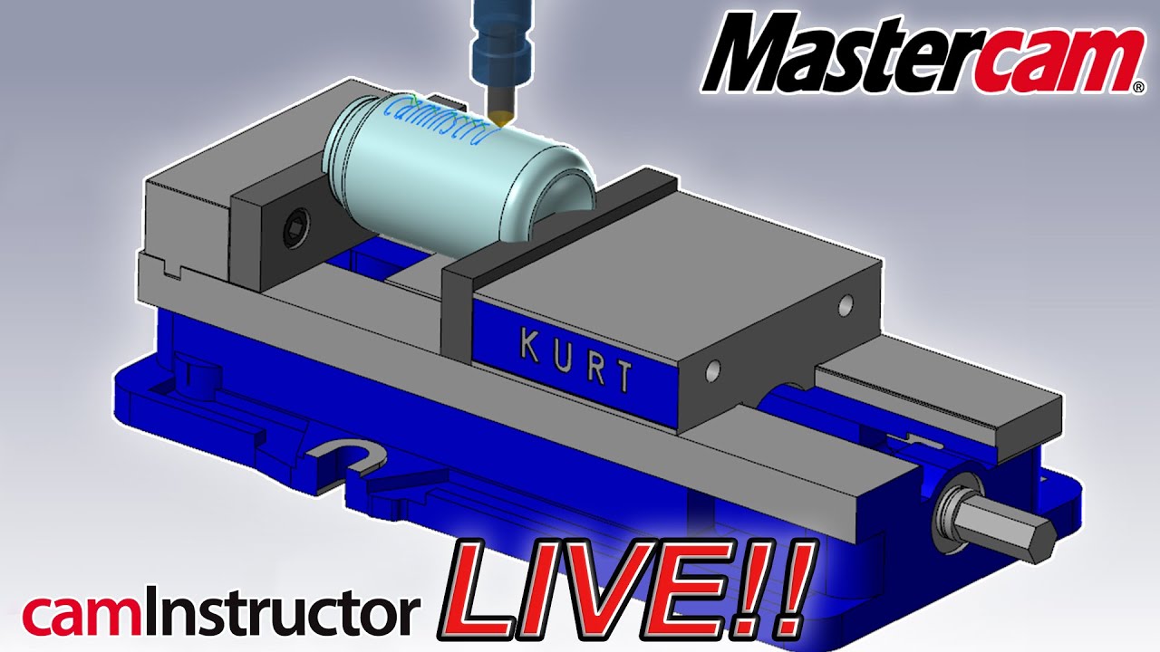 Mastercam Engraving on a Curved Surface LIVESTREAMED demo YouTube