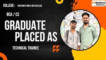 BCA (CS) Graduate Placement Story From PySpiders Rajajinagar | As a  TECHNICAL TRAINEE