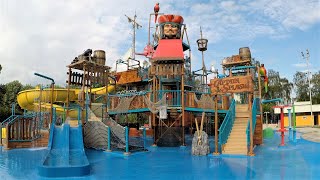 Captain Splash, (Funny kids slides) at Piratenwelt Aquapulco, Austria