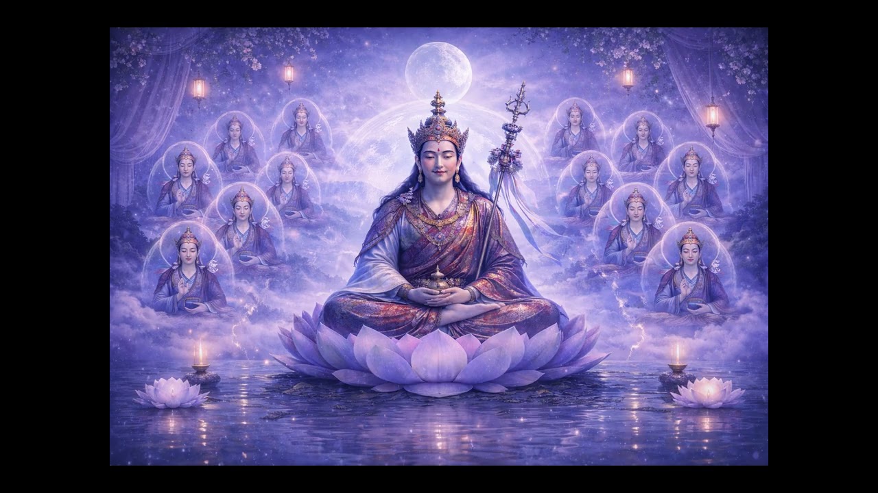 21 Šlovinimas Guru Padmasambhavos emanacijoms. Om Ah Hum Vajra Guru Padma Siddhi Hum!