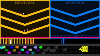 Team Marble Race + Escape from the Tank (with Resurrections)  Survival  in Algodoo