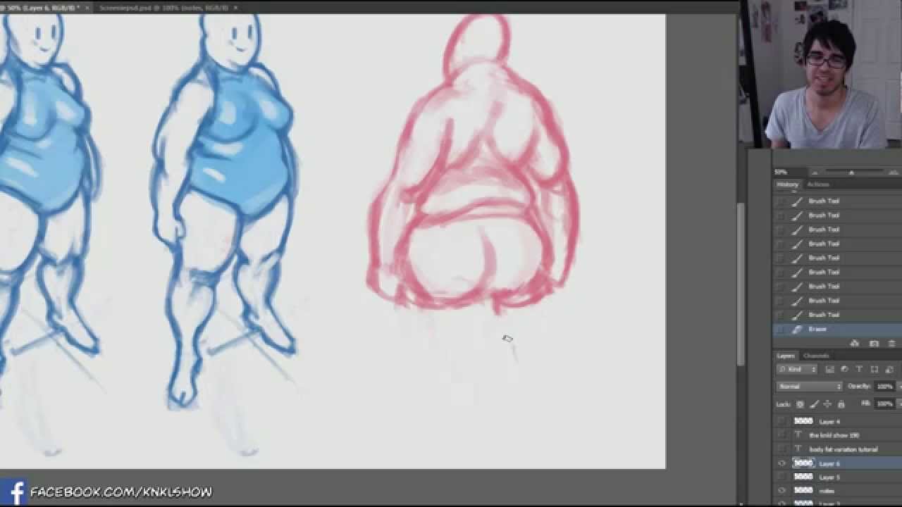 KNKL SHOW #190: Drawing Fat on the body! - YouTube